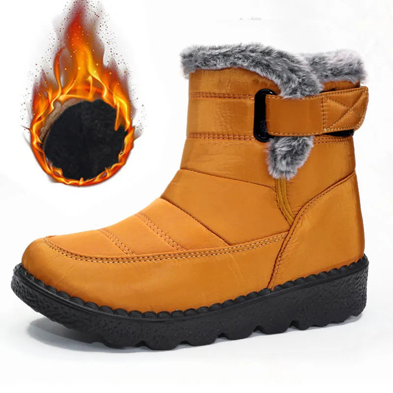 Women’s Waterproof Faux Fur Lined Snow Ankle Boots