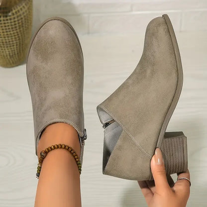Women's Solid Colour Trendy Boots