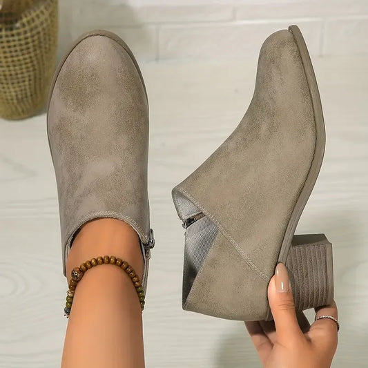 Women's Solid Colour Trendy Boots