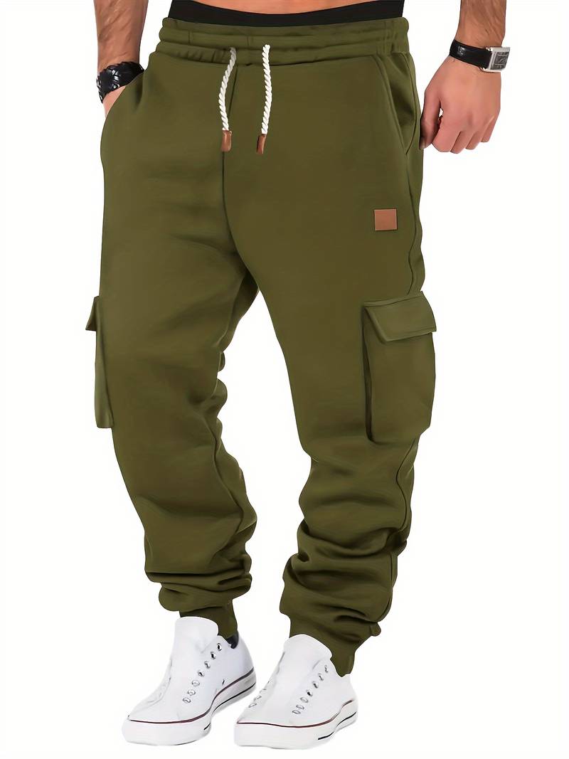 Men’s Classic Tapered Joggers with Drawstring Waist