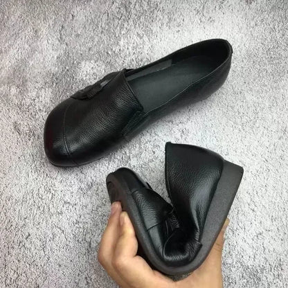 Women's Leather-Look Soft-Soled Non-Slip Shoes