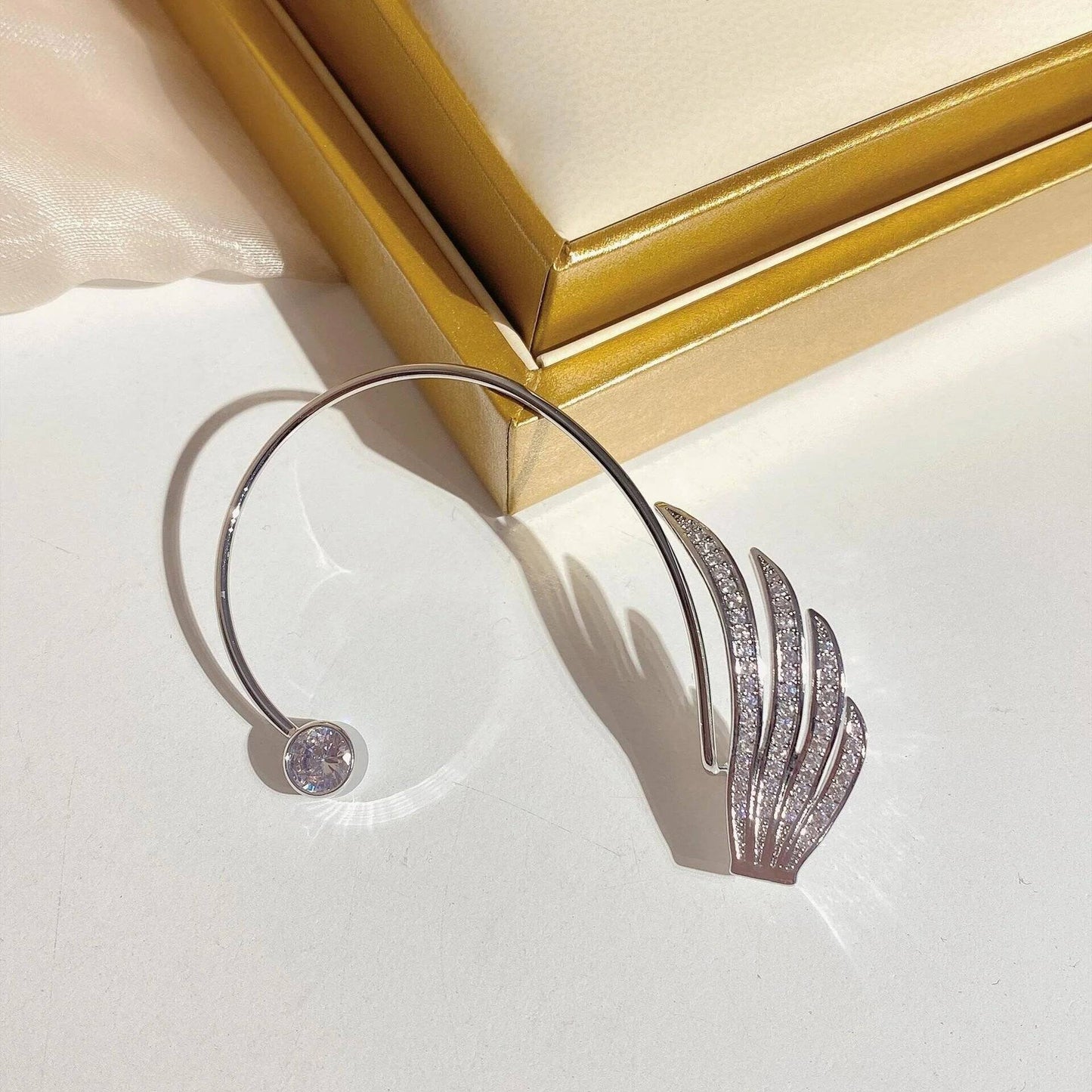Women’s Angel Wing Crystal Ear Cuff Earrings