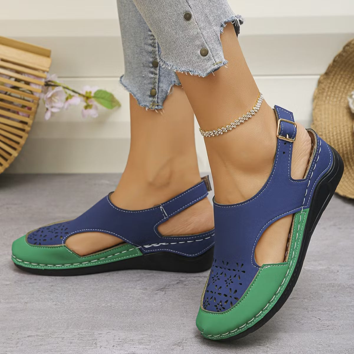 Women's Cut-Out Slingback Sandals