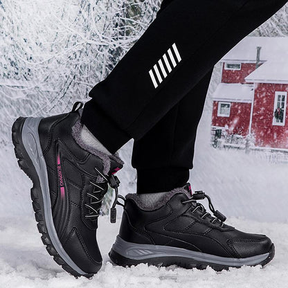 Men’s High-Top Plush-Lined Anti-Slip Walking Shoes