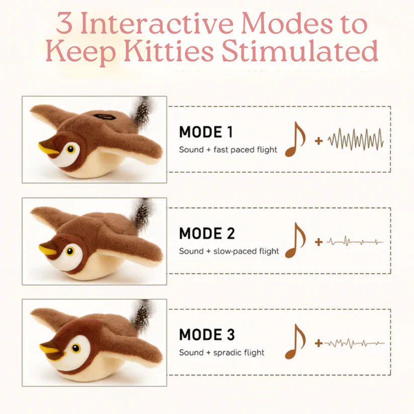 Motion-Activated Flapping Bird Cat Toy