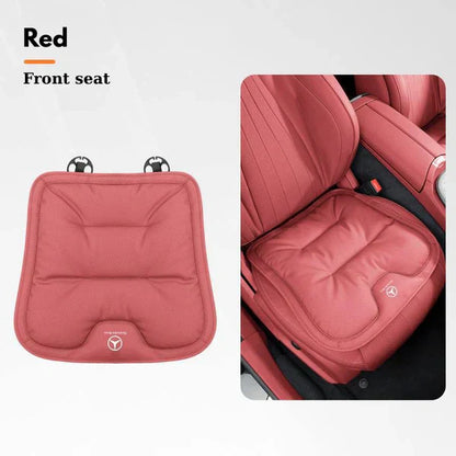 Soft Leather Car Seat Cushion Set with Anti Slip Silicone Backing