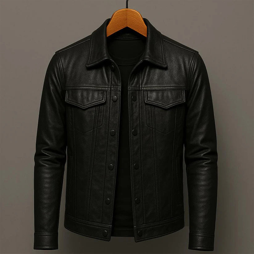 Men’s Premium Leather Utility Jacket