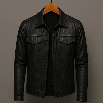 Men’s Premium Leather Utility Jacket