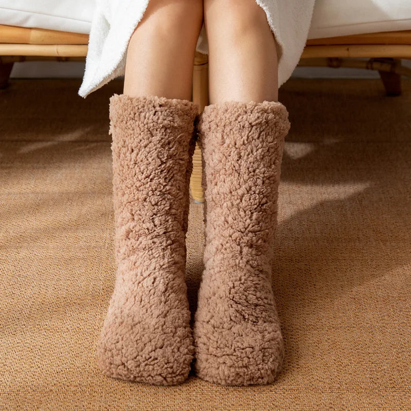 Women’s Ultra-Thick Thermal Fleece Anti-Slip Lounge Socks