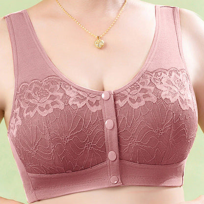 Women's Front-Fastening Non-Wired Bra