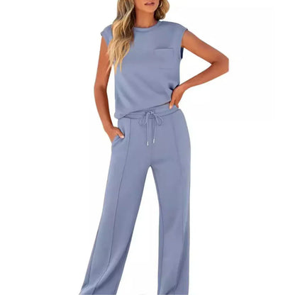 Women’s Relaxed Wide-Leg Coordinated Lounge Set