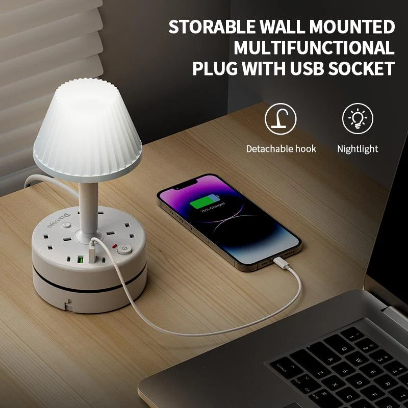 Bedside Lamp with Charging Hub