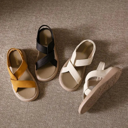 Retro lazy kick beach sandals