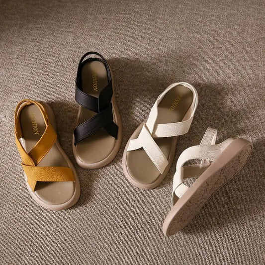 Retro lazy kick beach sandals