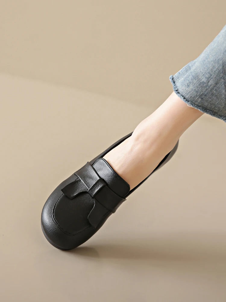 HIGH QUALITY COW LEATHER-LOOK WOMEN'S SHOES