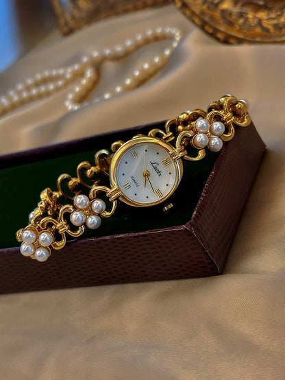 Women’s Aurelia Pearl Link Bracelet Watch