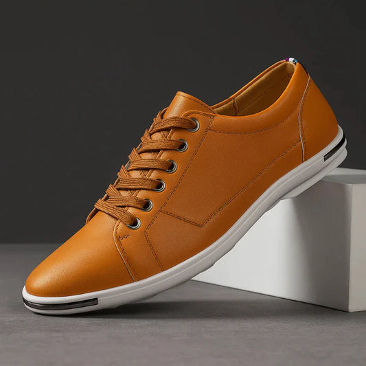 Men’s Leather-Look Everyday Trainers