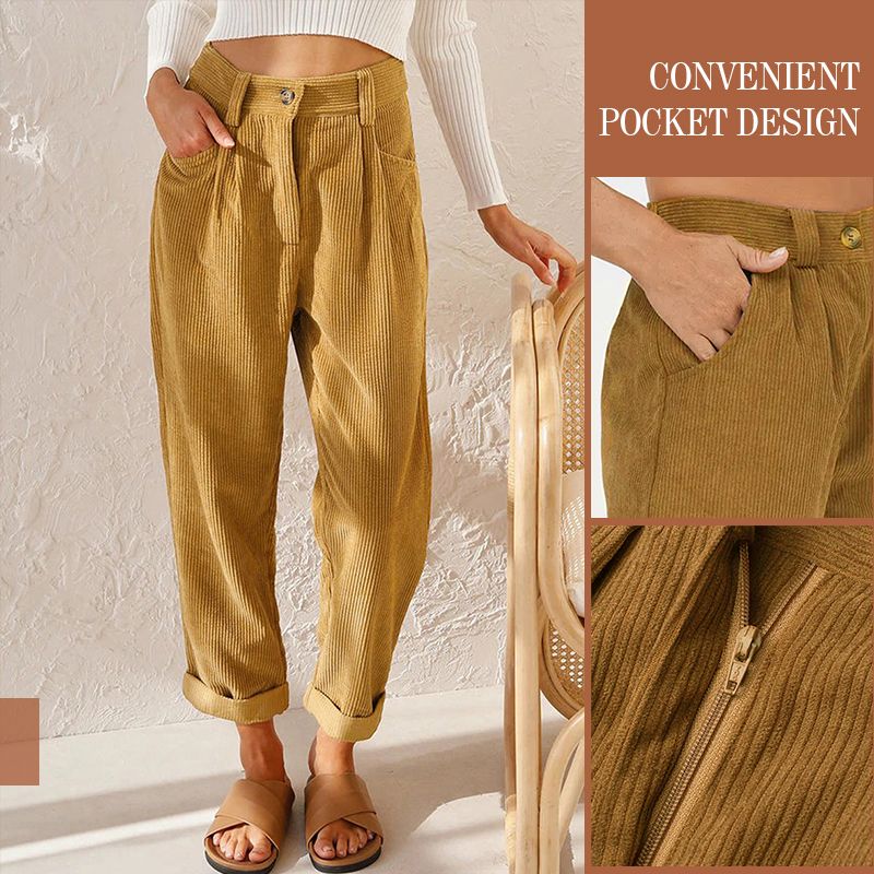 Women's Textured Straight Leg Trousers