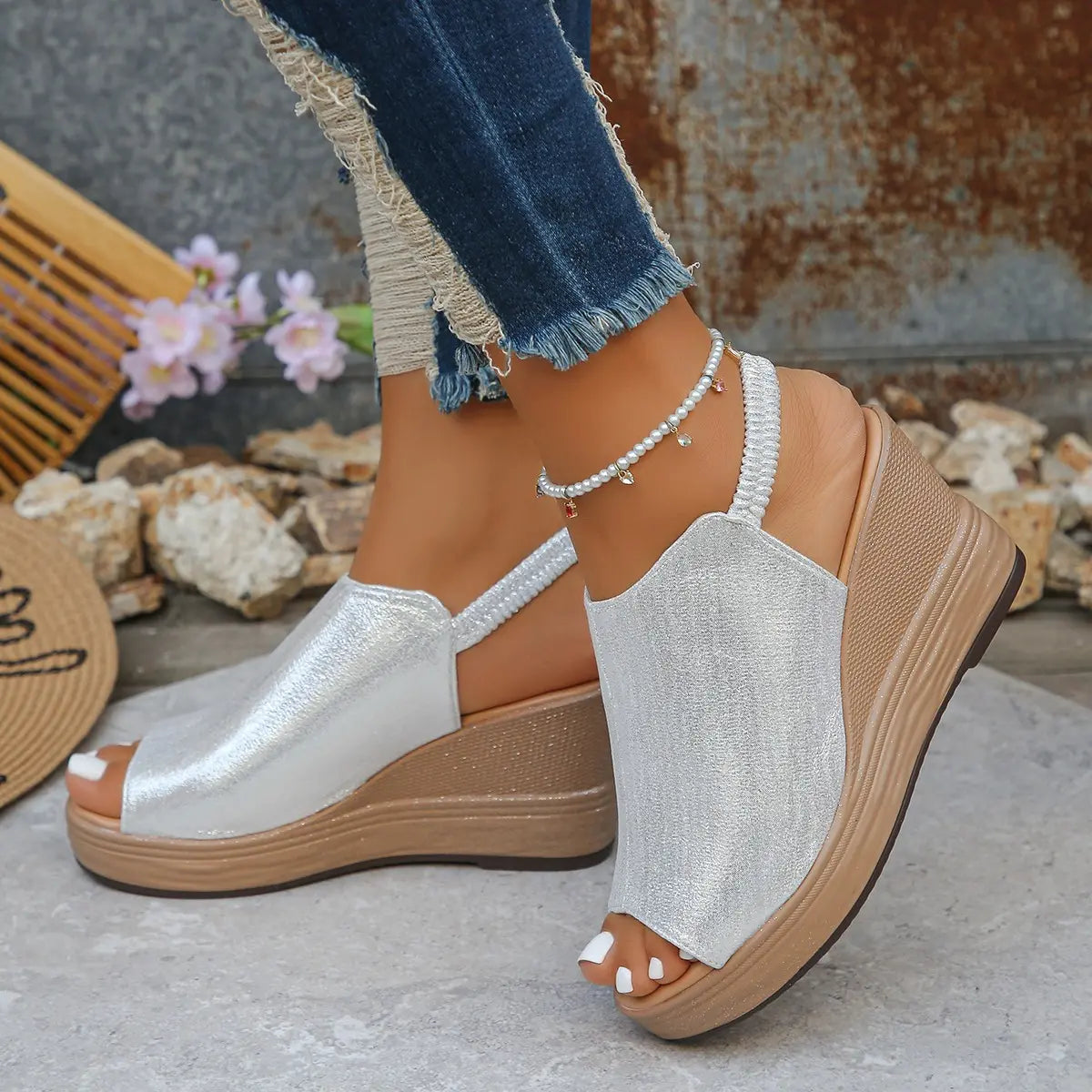 Women’s Peep-Toe Wedge Sandals