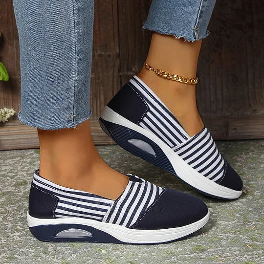 Women’s Comfort Striped Slip-On Trainers