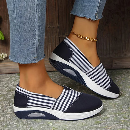 Women’s Comfort Striped Slip-On Trainers