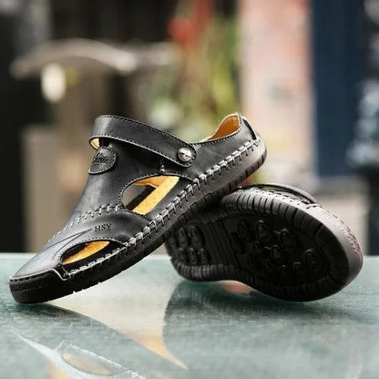 Soft Leather-Look Men's Breathable Outdoor Sandals
