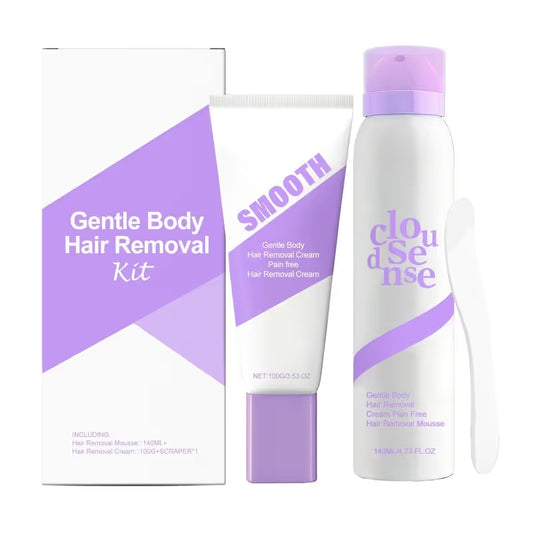 Gentle Cream and Mousse Hair Removal Kit