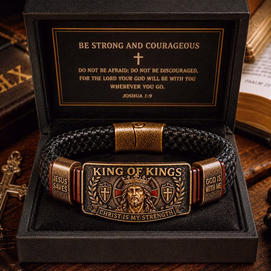 King of Kings Adjustable Christian Faith Bracelet