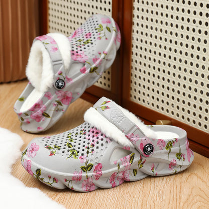 Women's Floral Cosy Lined Clogs