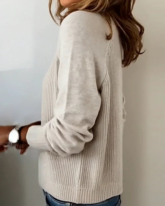 Elegant Button-Down Raglan Sleeve Sweater