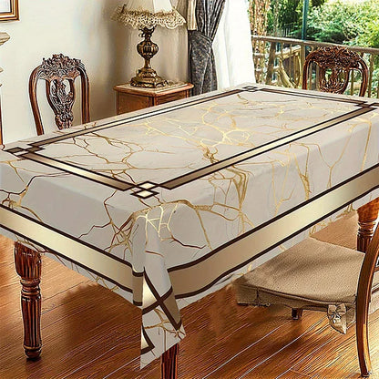 Marble Pattern Waterproof Dining Tablecloth