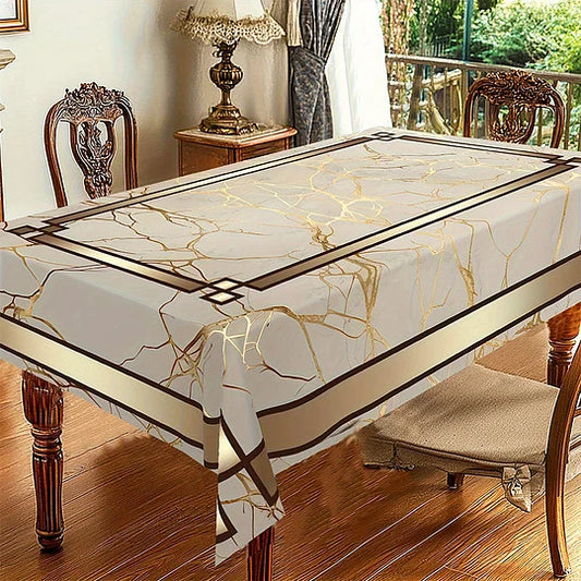 Marble Pattern Waterproof Dining Tablecloth
