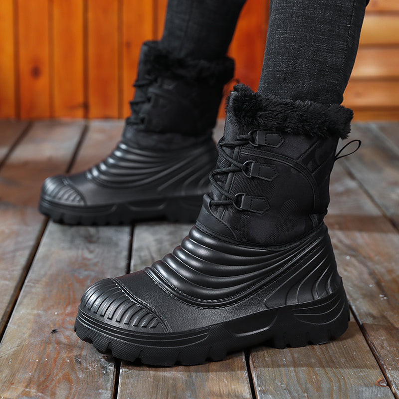 Men’s Waterproof Safety Hiking Boots with Wide Toe and Ankle Support
