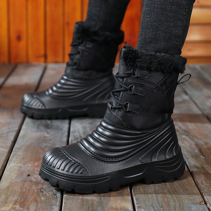 Men’s Waterproof Safety Hiking Boots with Wide Toe and Ankle Support
