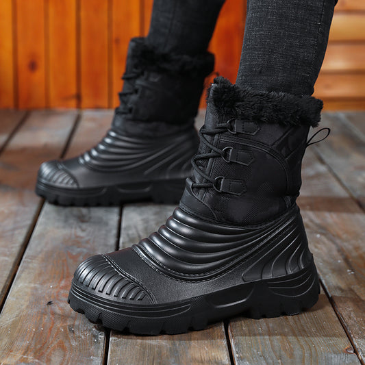 Men’s Waterproof Safety Hiking Boots with Wide Toe and Ankle Support
