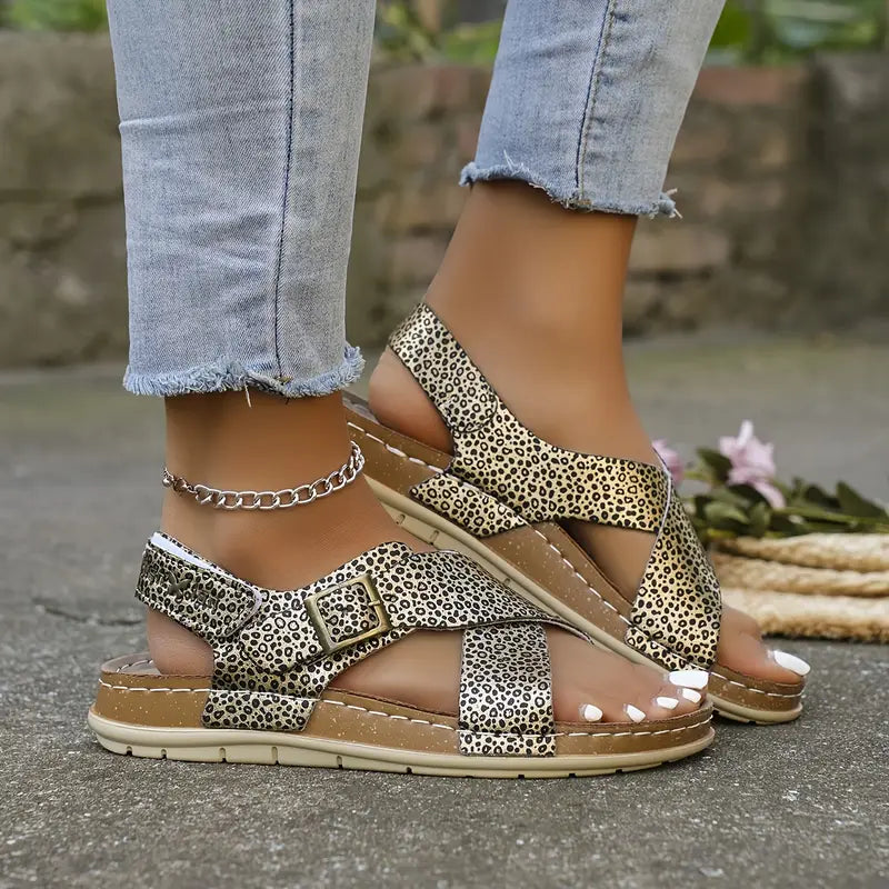 2025 Cross-Band Flat Sandals – Summer Roman Style