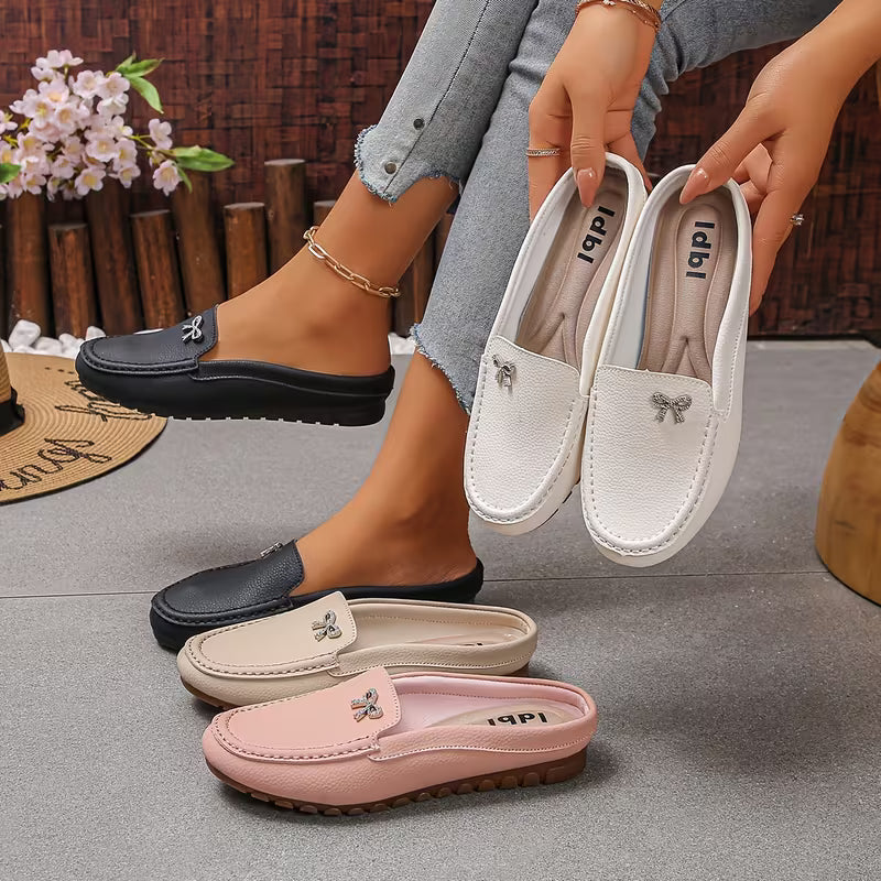 Women’s Bow Detail Backless Loafers
