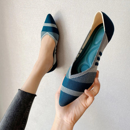 Stylish Women's Knit Flat Shoes for Spring