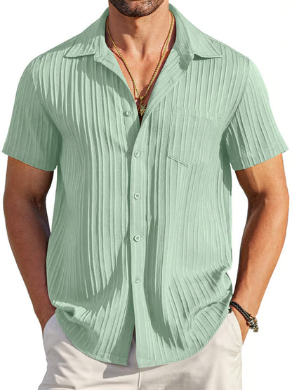 Men’s Textured Short-Sleeve Shirt