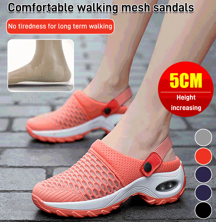 Breathable Mesh Slip On Walking Sandals with Cushion Sole