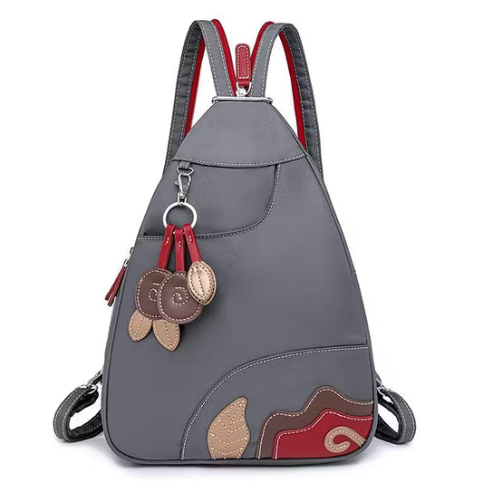 Women’s Floral Appliqué Lightweight Backpack