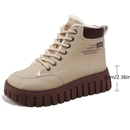 Women’s Warm-Lined Supportive Leather-Look Ankle Boots