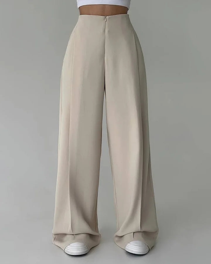 Women’s High-Waist Flowing Wide-Leg Trousers