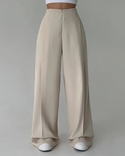 Women’s High-Waist Flowing Wide-Leg Trousers