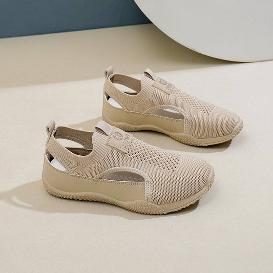 Women's Cut-Out Knitted Slip-On Trainers