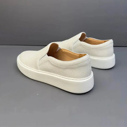 Men’s Retro Soft-Leather Slip-On Loafers