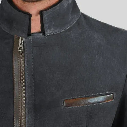 Autumn Winter Men's Solid Colour Zip-Up Jacket