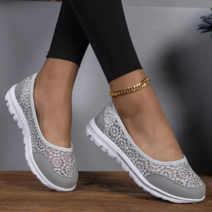 Breathable Lace Mesh Flat Shoes