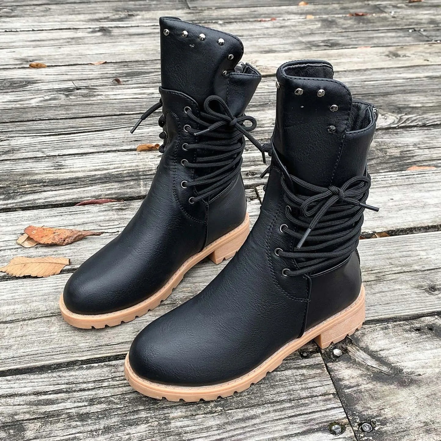 Women’s Wide-Fit Vintage Mid-Calf Comfort Boots