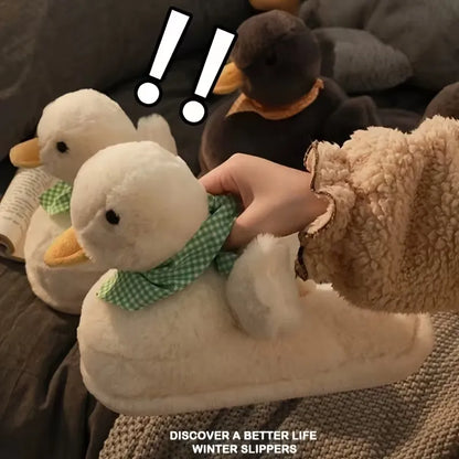 Women’s Plush Duck Winter Slippers